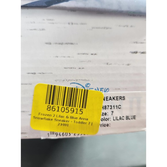 Disney Frozen Toddler Anna & Elsa Light Up Elastic Lace Sneaker NWT - Picture 9 of 9